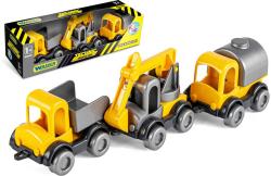 Wader Kid Cars auto baby stavební 10cm set 3ks v krabici plast Wader Kid Cars auto baby stavební 10cm set 3ks v krabici plast