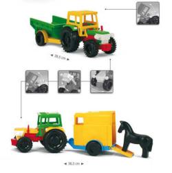 Wader Traktor s vlečkou plastový 2 druhy 35001