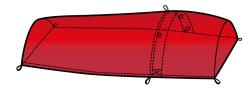 Warmpeace SURVIVAL BAG DOUBLE mars red