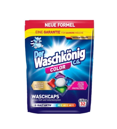WASCHKÖNIG Tablety prací COLOR 0,6kg, 32 dávek WASCHKÖNIG Tablety prací COLOR 0,6kg, 32 dávek