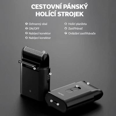Wellife Cestovní holicí strojek MINI SHAVE MS003