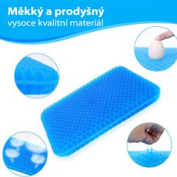 Wellife Gelový podsedák s protiskluzovým potahem COMFY 38 x 36 x 3 cm, MGP2