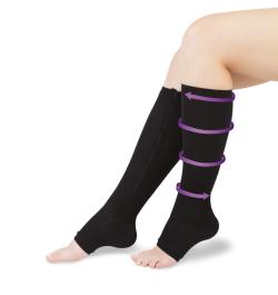 Wellife Kompresní punčochy FIT se zipem 2XL černé Wellife Kompresní punčochy FIT se zipem 2XL černé