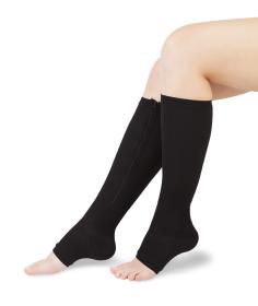 Wellife Kompresní punčochy FIT se zipem L-XL černé
