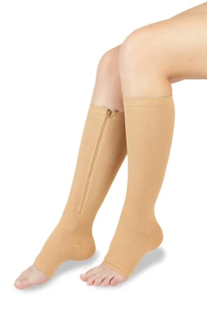 Wellife Kompresní punčochy FIT se zipem L-XL tělové