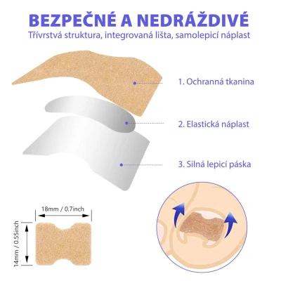 Wellife Náplasti proti zarůstání nehtů 100 ks
