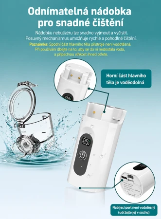 Wellife Přenosný ultrazvukový inhalátor SY308 – nebulizér