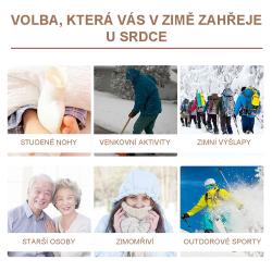 Wellife Samozahřívací masážní ponožky TOURMALINE, 1 pár, červené