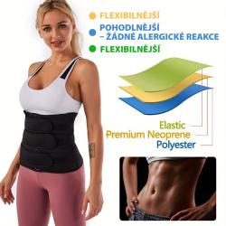 Wellife Zeštíhlující neoprenový pás BODY SLIM, vel. L, barva černá