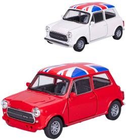 Welly Auto Mini Cooper 1300 UK kov zpětný chod 11cm 2 barvy Welly Auto Mini Cooper 1300 UK kov zpětný chod 11cm 2 barvy
