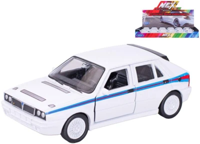 Welly Auto model Lancia Delta HF Martini kov zpětný chod bílá 12cm