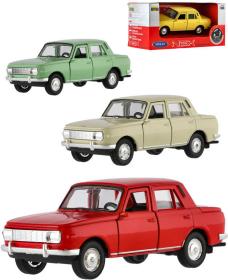 Welly Auto model Wartburg 353 12cm volný chod kov 4 barvy v krabici Welly Auto model Wartburg 353 12cm volný chod kov 4 barvy v krabici