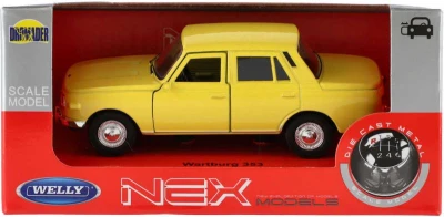 Welly Auto model Wartburg 353 12cm volný chod kov 4 barvy v krabici
