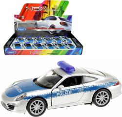 WELLY Auto policie Porsche 911(991) Carrera S kov zpětný chod 12cm