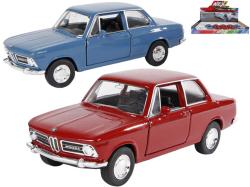 Welly Auto retro model BMW 2002 12cm zpětný chod 1:60 kov 2 barvy