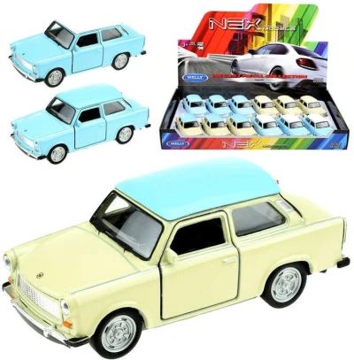 Welly Auto retro model Trabant 601 10cm volný chod kov 4 barvy Welly Auto retro model Trabant 601 10cm volný chod kov 4 barvy