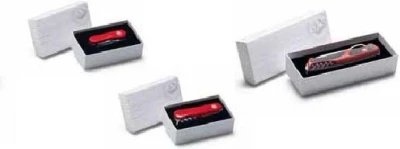 Wenger 01 bílý papírový dárkový box pro kapesní nože 65 mm