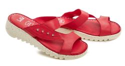 Wild 016935B červené dámske nazúvaky na klinčeku