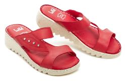 Wild 016935B červené dámske nazúvaky na klinčeku