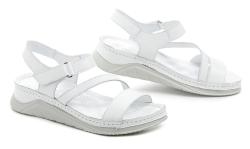 Wild 022056102B2 biele dámske sandále na klinu