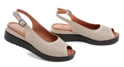 Wild 037738D béžová dámská letní obuv na klínku