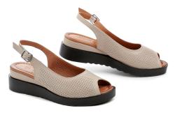 Wild 037738D béžová dámská letní obuv na klínku