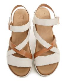 Wild 061-8820 hnědo krémové dámské letní sandály