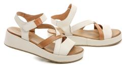 Wild 061-8820 hnědo krémové dámské letní sandály