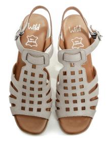Wild 0611504 šedé dámské sandály na podpatku