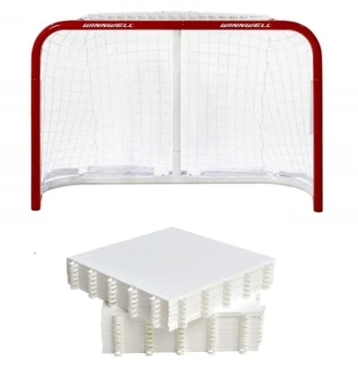 Winnwell 36 Proform Quik Net branka + Hockey Revolution Hockey Tiles desky (8 ks)