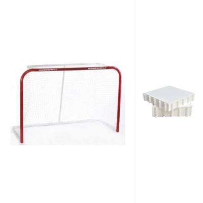 Winnwell 72 branka - užší konstrukce + Hockey Revolution Hockey Tiles desky (8 ks)