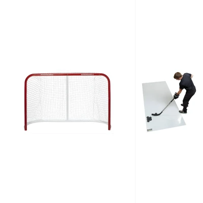 Winnwell 72 Heavy Duty branka + Winnwell Roll-Up Shooting Pad (3000x1200x3mm) deska