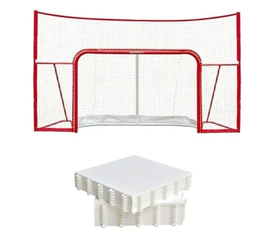 Winnwell 72 ProForm branka s postranní sítí + Hockey Revolution Hockey Tiles puzzle (18 ks)