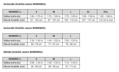 Winnwell AMP500 YTH dětská ramena