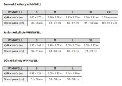 Winnwell AMP500 SR kalhoty POUZE černá, Senior, XXL (VÝPRODEJ)