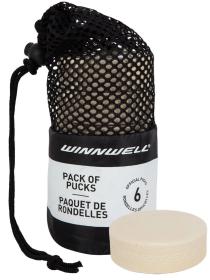 Winnwell Hokejový puk bílý (6ks)