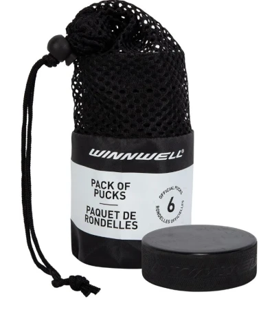 Winnwell Hokejový puk černý oficiální (6ks)