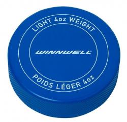 Winnwell Hokejový puk modrý JR odlehčený s logem Winnwell Hokejový puk modrý JR odlehčený s logem