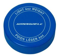 Winnwell Hokejový puk modrý JR odlehčený s logem POUZE modrá (VÝPRODEJ)