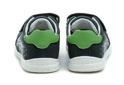 Wojtylko 1A26397 černo zelené dětské polobotky