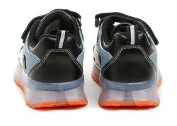 Wojtylko 1A26415a černo oranžové polobotky s blikající podešví