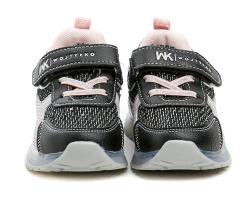 Wojtylko 1A26416a černo růžové polobotky s blikající podešví