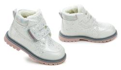 Wojtylko 1Z25056S biela perleť dievčenské zimné topánky