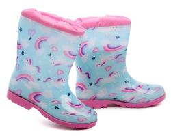 Wojtylko 3G5060N Unicorn tyrkysové dětské gumáky