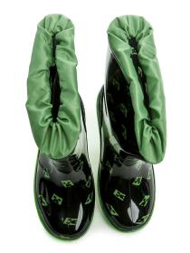 Wojtylko 3G5075C čierno zelené detské gumáky Minecraft