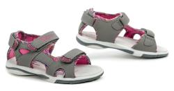 Wojtylko 3S40721 šedo ružové dievčenské sandáliky