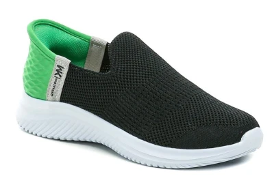 Wojtylko 5A25387C černo zelené chlapecké Slip-in polobotky Wojtylko 5A25387C černo zelené chlapecké Slip-in polobotky