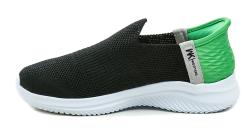 Wojtylko 5A25387C černo zelené chlapecké Slip-in polobotky