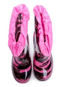 Wojtylko 5G2202R čierno ružové detské gumáky