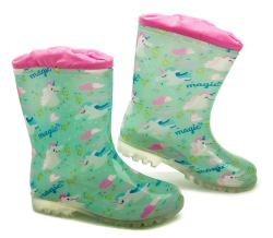 Wojtylko 5G4121K tyrkysové detské gumáky